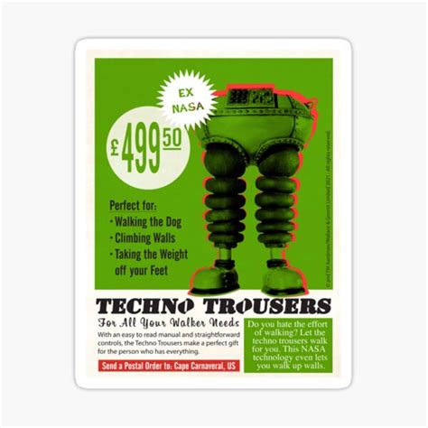 "Wallace and Gromit – Techno Trousers " Sticker for Sale by NextGenerr | Redbubble