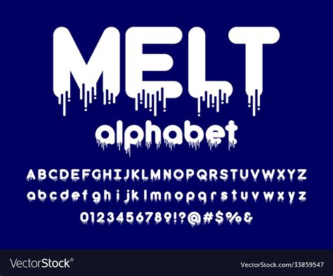 Melting font Royalty Free Vector Image - VectorStock