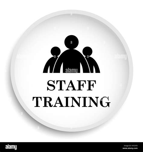 Staff training icon. Staff training website button on white Stock Photo: 137345236 - Alamy