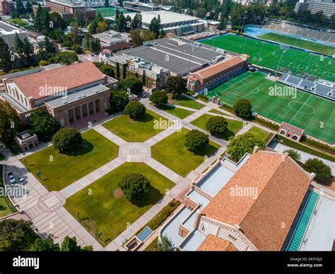 Aerial view of the Football stadium at the University of California ...