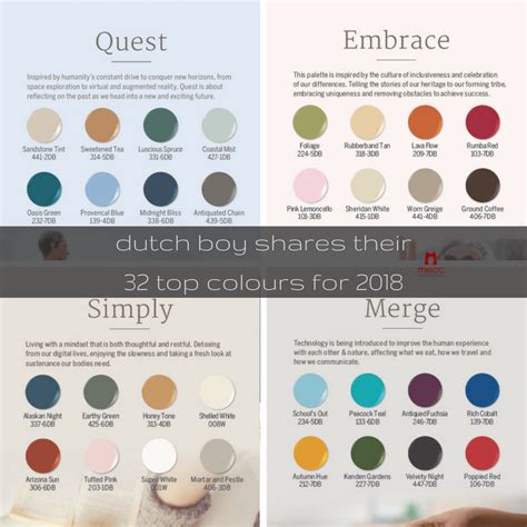 Dutch Boy Paint Samples Color Chart