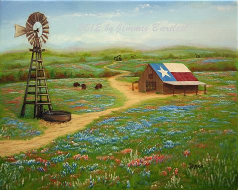 Jimmie's Art: Texas Countryside, Oil Painting 16 x20