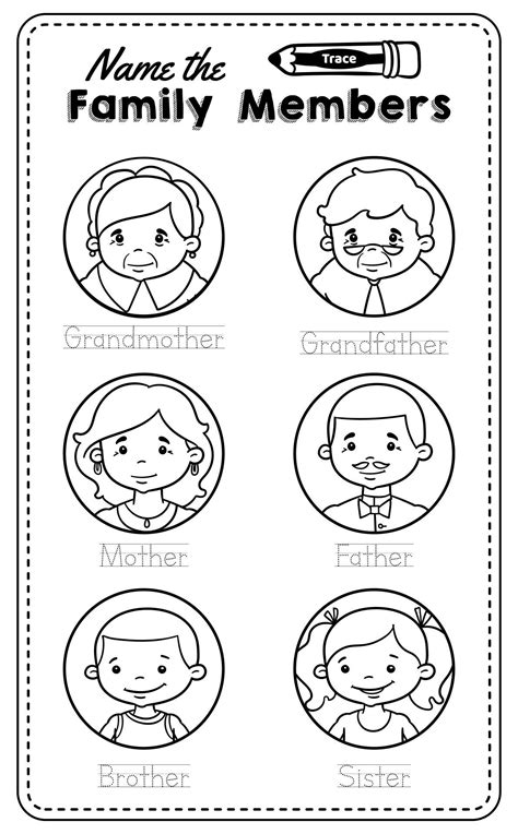 My Family & Me Preschool Theme Worksheets Printable | Family activities preschool, English ...