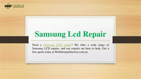 PPT - Samsung Lcd Repair | Mobilerepairfactory.com.au PowerPoint ...