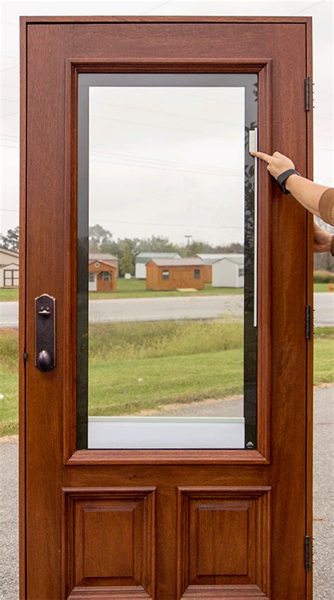 wood-door-with-blinds.gif (518×932) | Exterior doors with glass, Front doors with windows, Glass ...