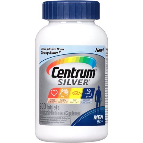 Centrum Silver Men 50+ (200 Tablets) - Original - R$ 144,90 em Mercado ...