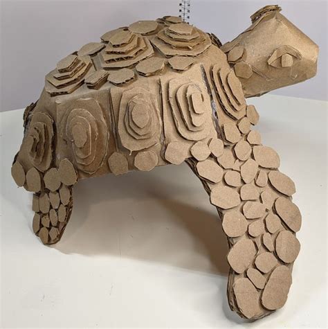 Diy cardboard turtle | Cardboard art sculpture, Cardboard crafts, Cardboard art projects