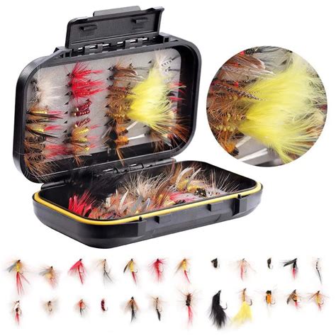 Fly Fishing Flies Assortment Kit 72 pcs Handmade Fly Fishing Lures Dry ...