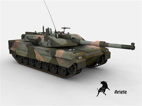 Ariete italian army scheme 3D Model MAX OBJ | CGTrader.com