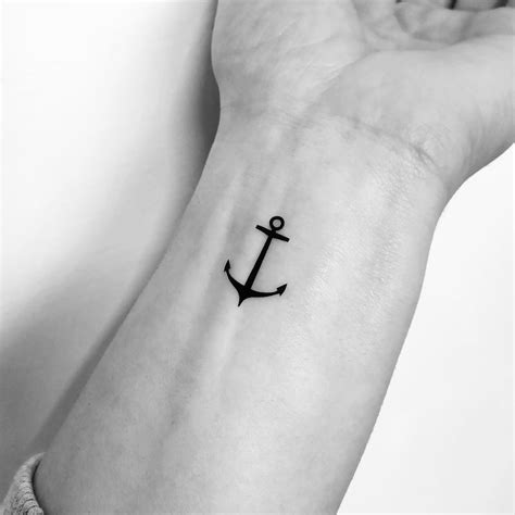 Minimalist Anchor Temporary Tattoo set of 3 - Etsy