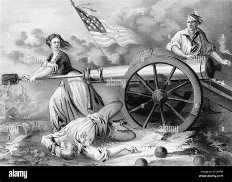 Molly Pitcher, a woman said to have fought in the American Battle of Monmouth, Mary Ludwig Hays ...