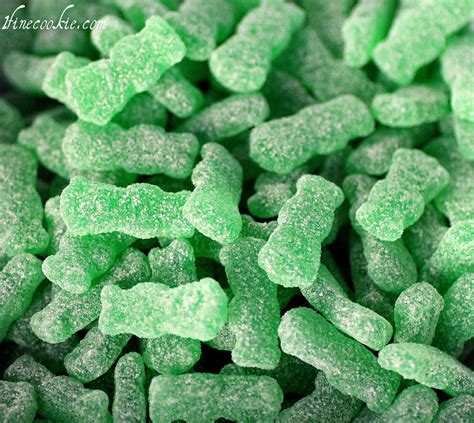 the green candy is being displayed on an iphone screen, and it looks like they are made from ...