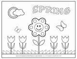 Spring  Coloring Page Smiling Flower Planerium sketch template