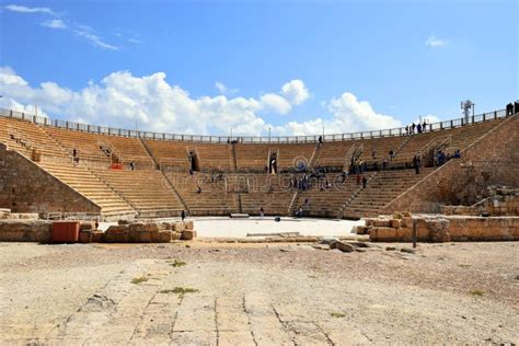 Amphitheater In Caesarea Maritima, National Park, Israel Editorial Stock Image - Image of ...