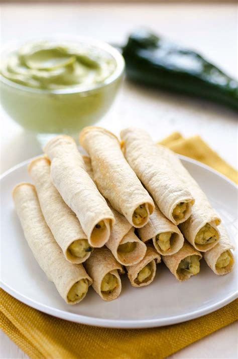 Flautas de Papa con Chile Poblano « Mi Mero Mole | Recetas Veganas y ...