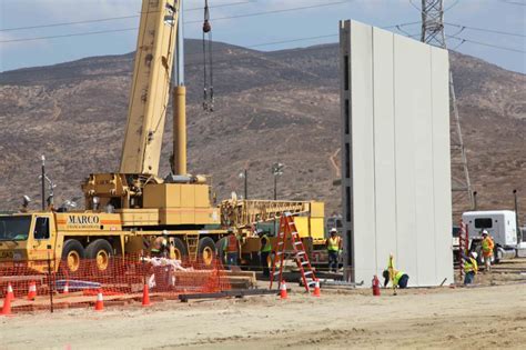 New photos show border wall prototypes under construction