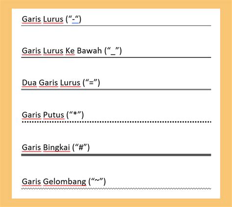 √ Cara Membuat Berbagai Jenis Garis di Word dan Mengaturnya