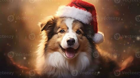 Cute dog wearing a santa hat. 26810223 Stock Photo at Vecteezy