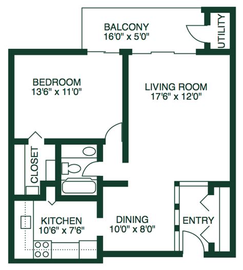 River Glen Apartments One Bedroom - River Glen Apartments