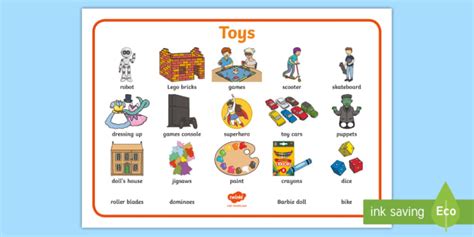 Toys Word Mat (Text) (teacher made)