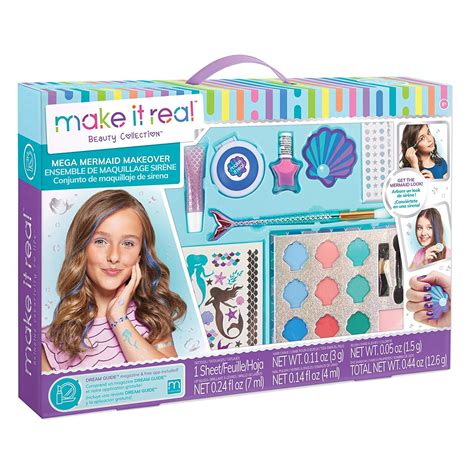 - Mega Mermaid Makeover. Mermaid Themed Girls Makeup Kit. Starter Cosmetic Set for Kids and ...