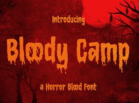 Bloody Camp – a Horror Blood Font by TypeFactory Co on Dribbble