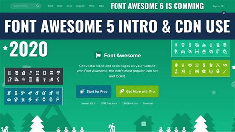 Font Awesome 5 Introduction & CDN Use in 2020 || Font Awesome 6's second alpha release is out ...