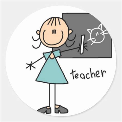 Teacher Stick Figure Sticker | Zazzle