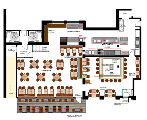 Restaurant floor plan, Restaurant layout, Restaurant plan