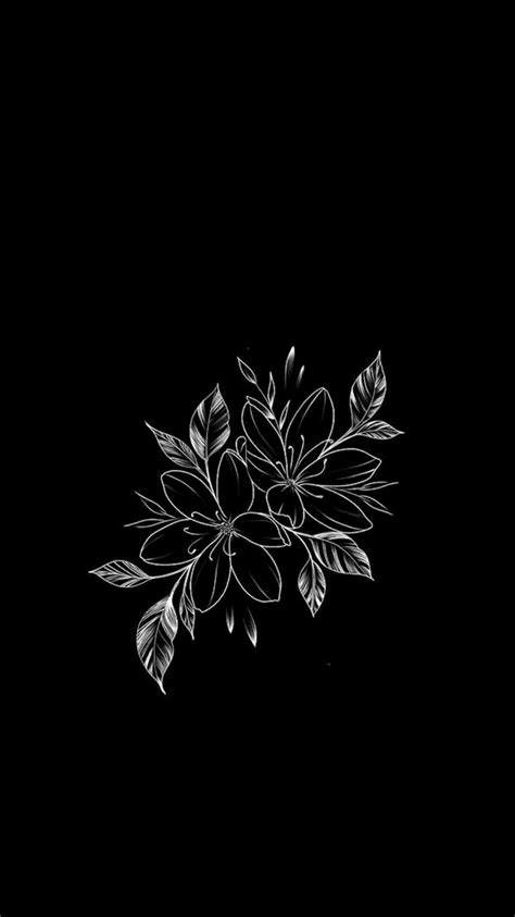 Flowers in negative | Black flowers wallpaper, Flowers black background ...