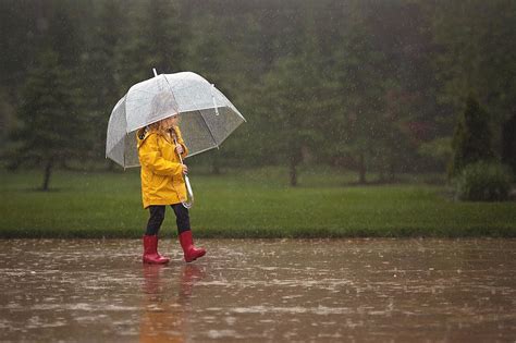 before and after of girl walking in the rain with an umbrella by Nicole Kost after - Clickin ...