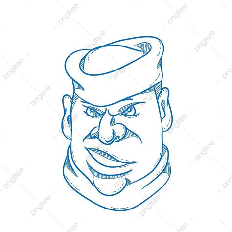 Cartoon Style Illustration Of An Angry Sailor, Cartoon Drawing, Angry Drawing, Cartoon Sketch ...