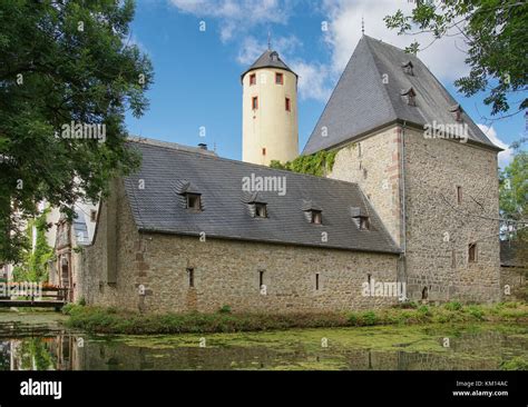 BITBURG, GERMANY - JUNE 26, 2017: Old Rittersdorf Castle close to Bitburg on June 26, 2017 in ...