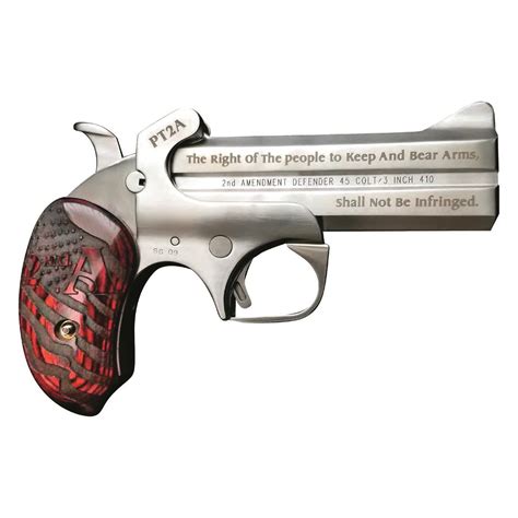 Bond Arms "Protect the 2nd Amendment", Over/Under, .357 Magnum, 4.25" Barrels, 2 Rounds - 701546 ...