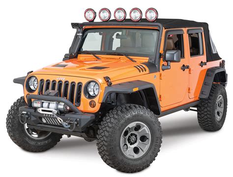 Rugged Ridge 11640.10 Hurricane Flat Fender Flares for 07-17 Jeep® Wrangler & Wrangler Unlimited ...