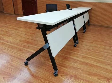 Office Furniture Folding Stackable Training Desks Meeting Conference Room Tables with Wheels ...