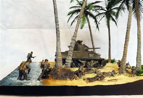 "Beach Head-Leyte 1944" 1/35 scale diorama by Terence Young | Diorama, Leyte, Scale models