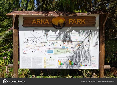 Sibiu Romania October 2022 Adventure Arka Park Paltinis Map Entrance ...