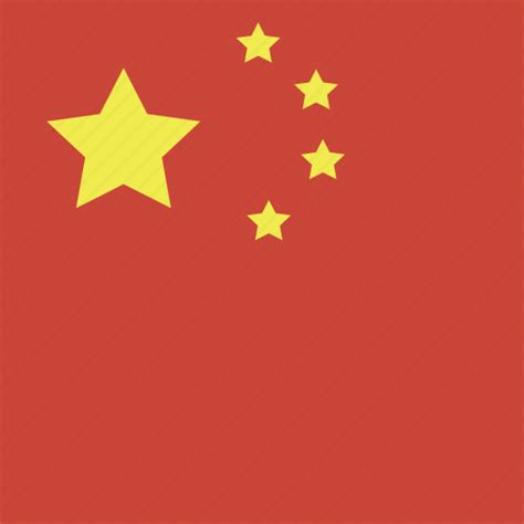 China, flag, square icon