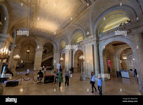 New York, United States - May 12, 2018 : Interior of New York Public ...