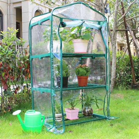 PVC Garden Greenhouse Plants Cover 2/ 3/4/5-Tier Portable Flower House ...