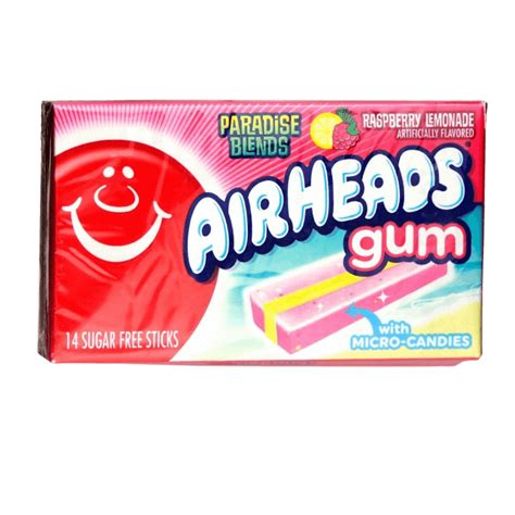 Airheads Raspberry Lemonade Bubble Gum 12ct