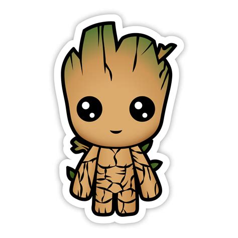 Marvel cute groot sticker – stickermirchi.com