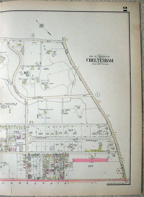 Large Original 1927 Map of Part of SW Elkins Park Cheltenham - Etsy | Cheltenham, Map, Elkins park