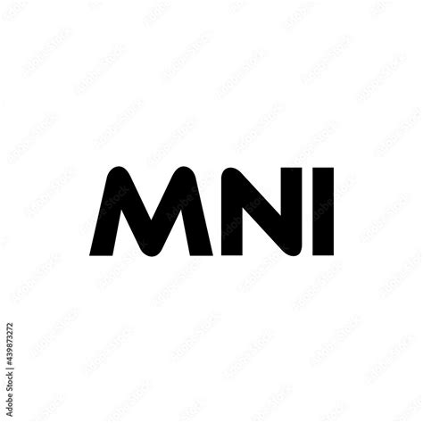 MNI letter logo design with white background in illustrator, vector logo modern alphabet font ...