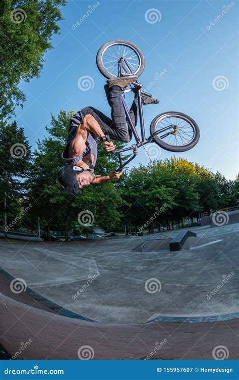 BMX Bike Stunt stock image. Image of urban, bicycle - 155957607