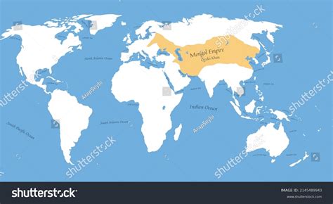 Map Mongol Empire Ogedei Khan Stock Vector (Royalty Free) 2145489943 | Shutterstock