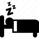 Bed, bedroom, home, man, sleep, sleeping, zzz icon - Download on Iconfinder