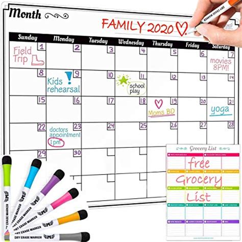 Best Magnetic Dry Erase Calendar - 10Reviewz