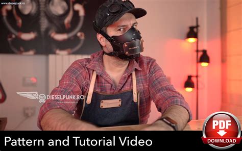 Steampunk Mask Pattern - DIY Mask - Pdf Download - Video Tutorial